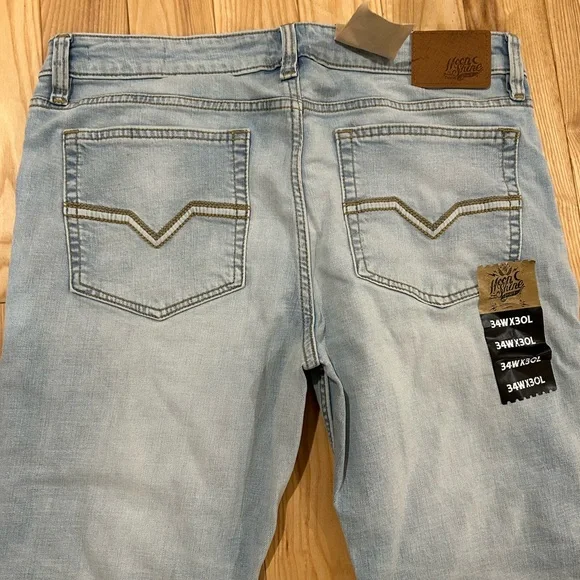 Men's Light Blue Bootcut Jeans Moon Shine Spirit From Boot Barn - Picture 6 of 12